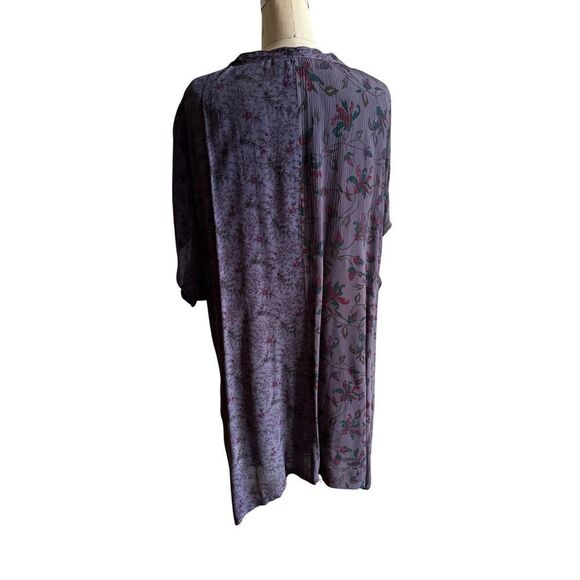 NWT Tienda Ho OS Purple Floral Rayon Open Front Cardigan Kimono 3078‎ - Picture 2 of 4